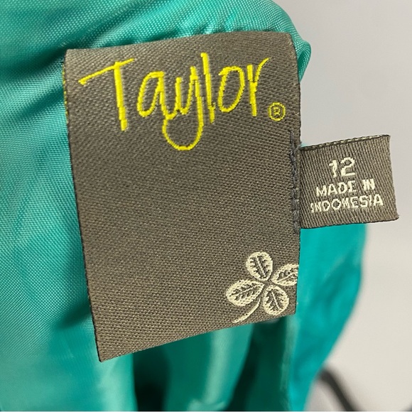 Turquoise Blue Dress 100% Cotton Short Sleeve Size 12 - Picture 6 of 8